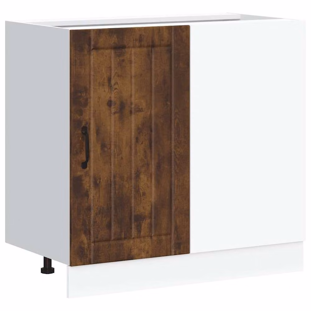 Berkfield Home Lucca Freestanding Sink Base Cabinet in Smoked Oak Brown – 1