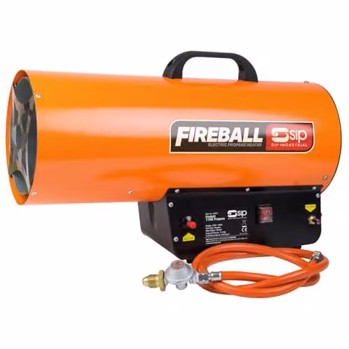 SIP FIREBALL 1706 Propane Gas Space Heater in Orange, Silver and Multicolour, W/D/H: 66.5 x 40.0 x 25.0 cm