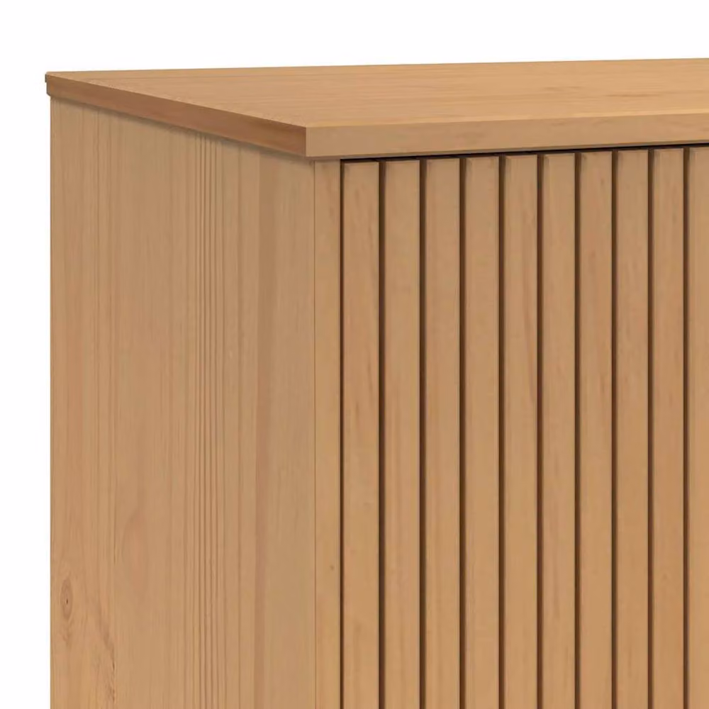 Berkfield Home OLDEN TV Cabinet in Brown Solid Pine, W/D/H: 114 x 43 x 57 cm – 4