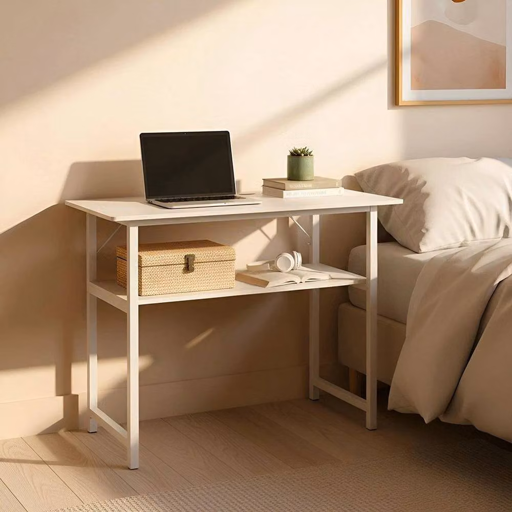 KORVIXA White Home Console Table for Hallways and Entryways, W/D/H: 100 x 40 x 74 cm – 2