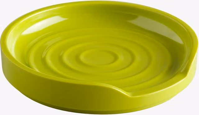 Zeal Melamine Circular Spoon Rest in Green, Diameter: 12 cm – 1