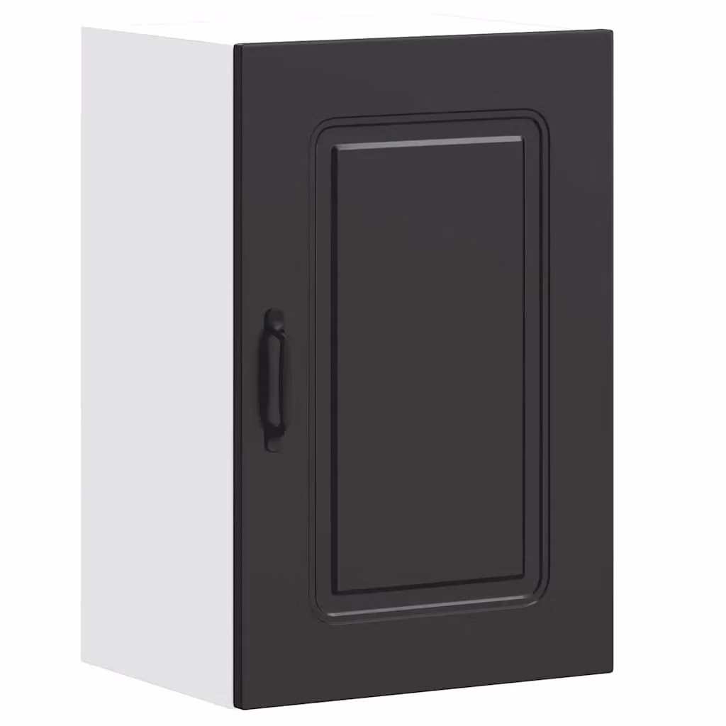 Berkfield Home Kalmar Black Wall Mounted Kitchen Cabinet with Hinged Doors and Internal Shelves – 2