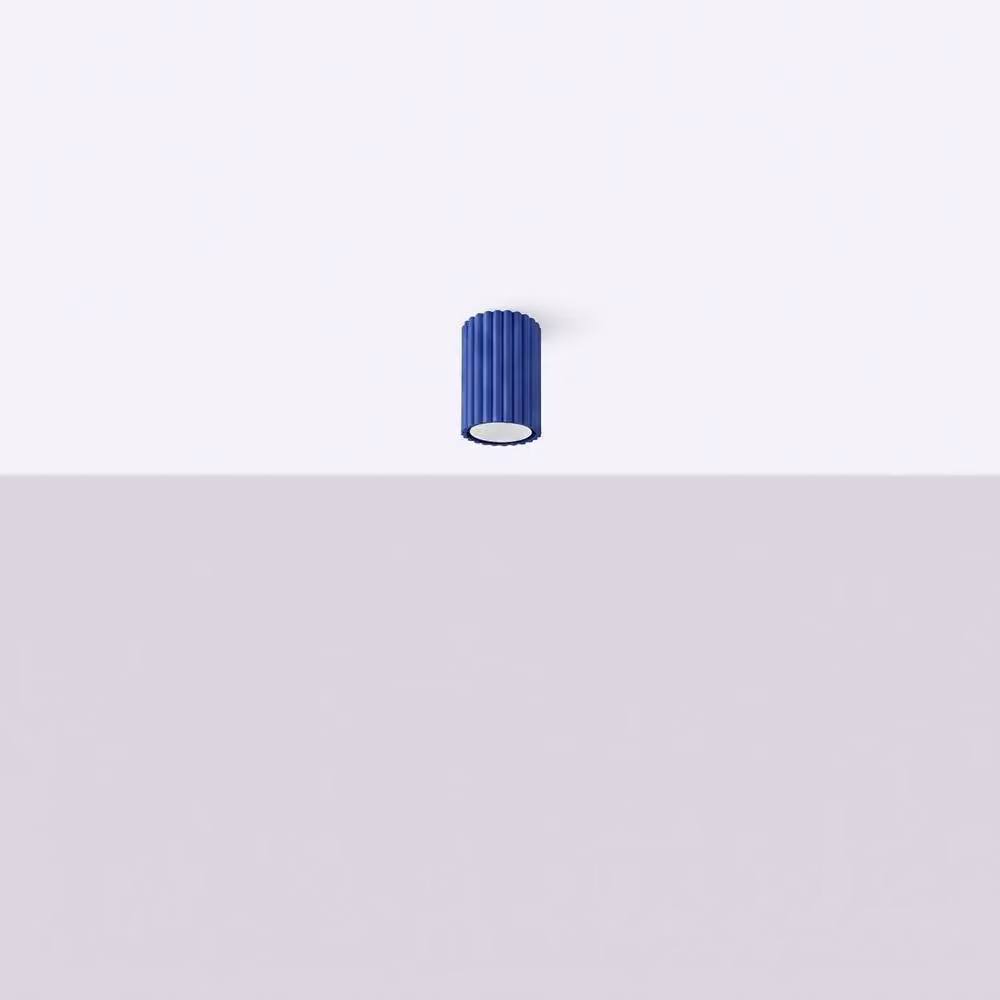 Sollux Lighting minimalist cylinder ceiling lamp in blue, W/D/H: 10 x 6.5 x 6.5 cm – 2