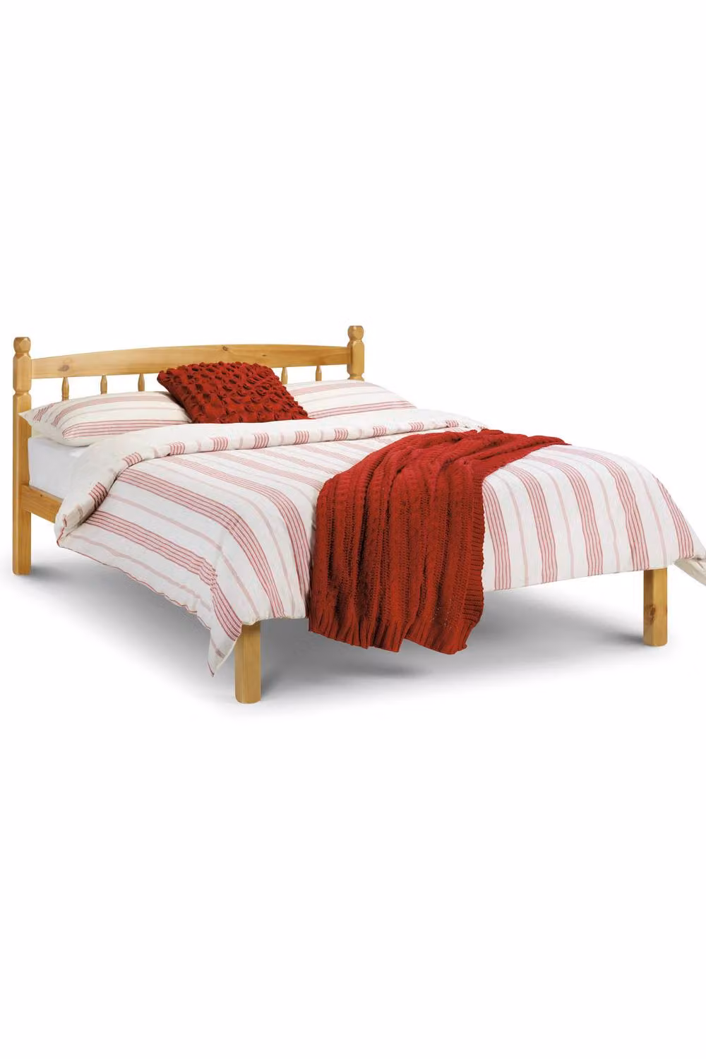 Julian Bowen Pickwick Solid Pine Bed Frame, Brown, W: 131 cm, D: 202 cm, H: 90 cm – 3