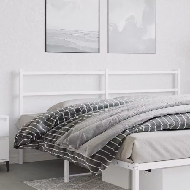 Berkfield Home Classic Metal Headboard in White, 180 cm – 1
