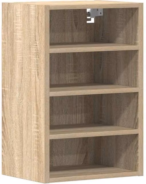 Berkfield Home Wall Mounted Hanging Cabinet in Sonoma Oak, Light Brown, W: 40 cm, D: 29.5 cm, H: 60 cm