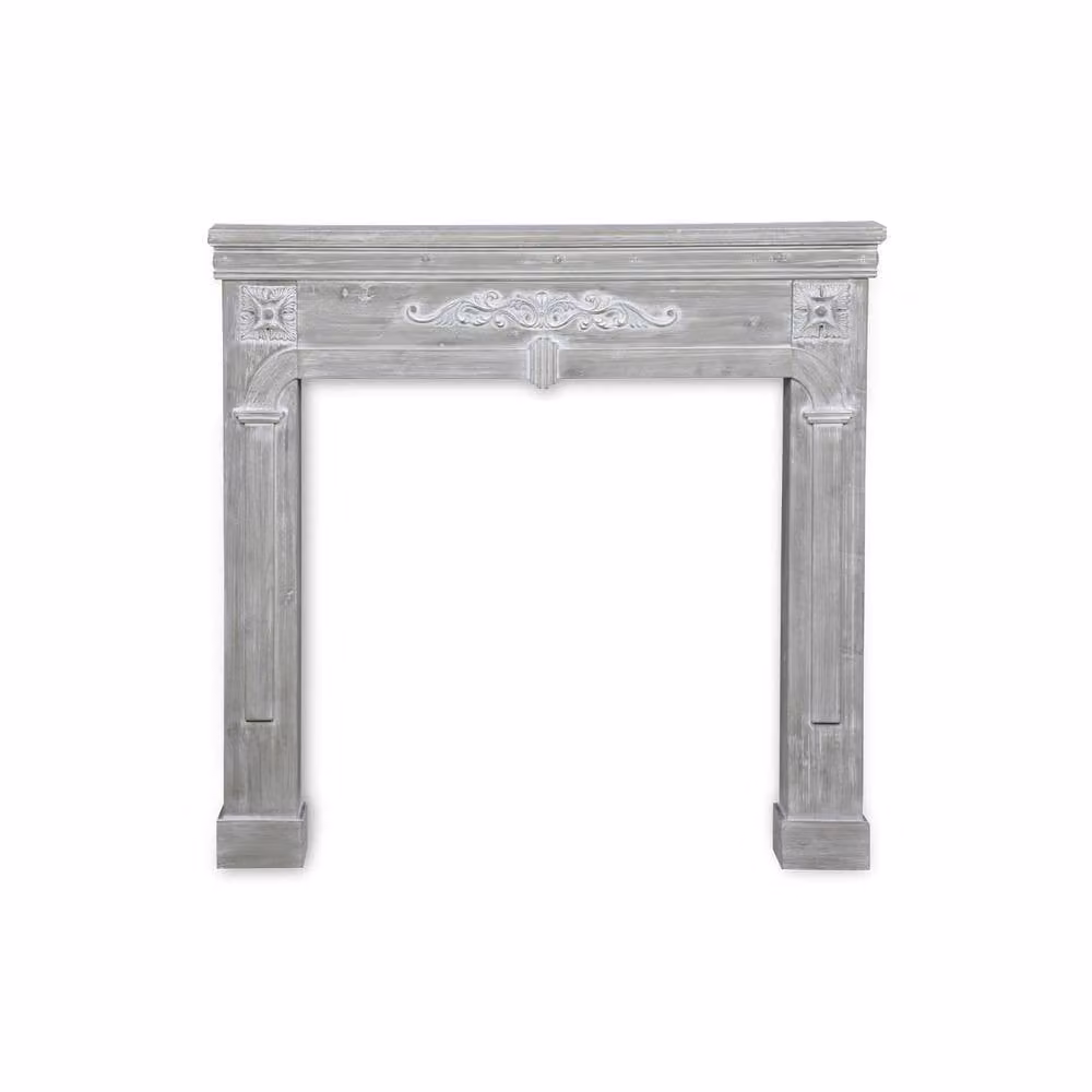 sweeek Decorative Wood Fireplace Surround in Beige and Grey – 2