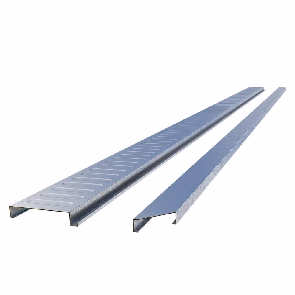 Rowlinsons Brentvale 10x10 Galvanised Steel Metal Floor Kit, Silver, W: 266.1 cm, D: 265.6 cm, H: 2.1 cm – 2