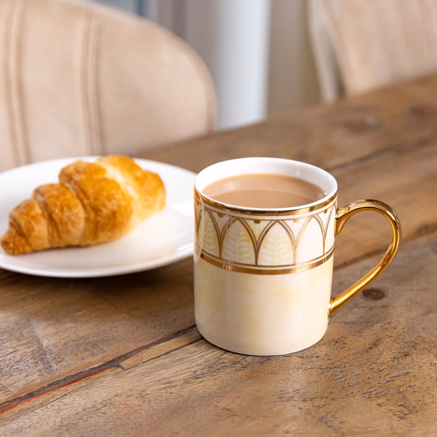 KitchenCraft Dagoty Pierre 4-Piece Ceramic Mug Set in Beige – 2