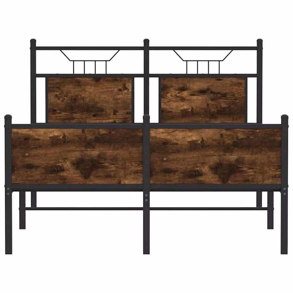 Berkfield Home Smoked Oak Small Double Bed Frame with Drawers, Brown, W/D/H: 120 x 190 x 91.5 cm – 3