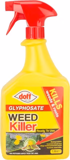 Doff Glyphosate Weedkiller Spray, Yellow