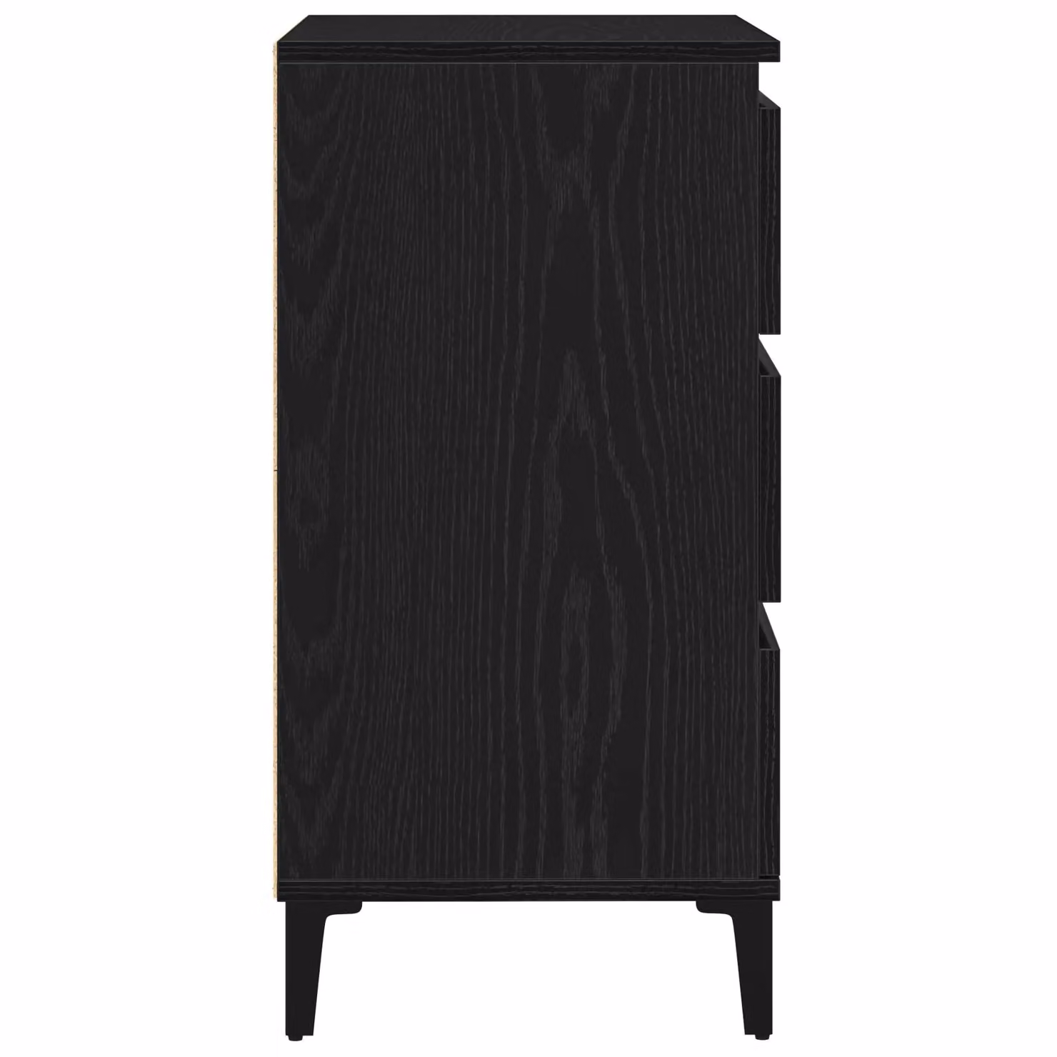 Berkfield Home Black Oak Sideboard in Engineered Wood, W/D/H: 60 x 35 x 70 cm – 4
