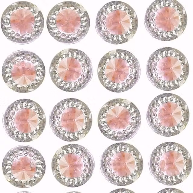 Syntego Pack of 80 Pink Round Plastic Gems