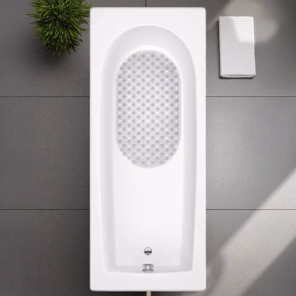 Showerdrape Cleo 2 Set Non-Slip Suction Cup Bath Mats in Clear, W: 69 cm, D: 39 cm – 2