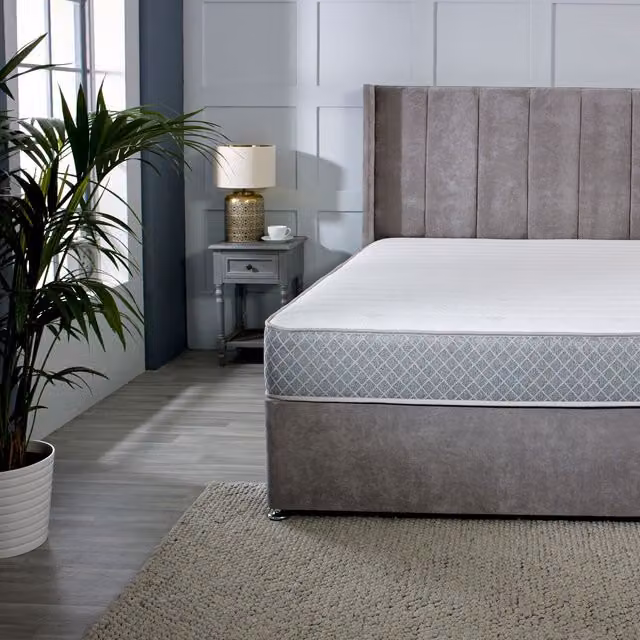 Starlight Beds Grey Hybrid Spring and Memory Foam Mattress for Children