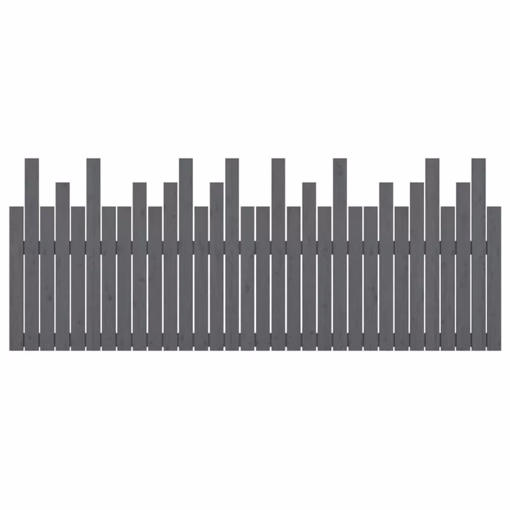 Berkfield Home Grey Rustic Solid Pine Wall Mounted Headboard W/D/H: 204 x 3 x 80 cm – 3