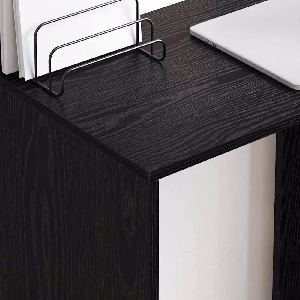 Berkfield Home Black Oak Computer Desk in Black Oak Solid Wood and MDF – 4
