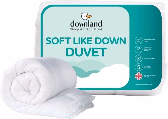 Downland Soft Like Down 4.5 Tog Duvet, Superking, White