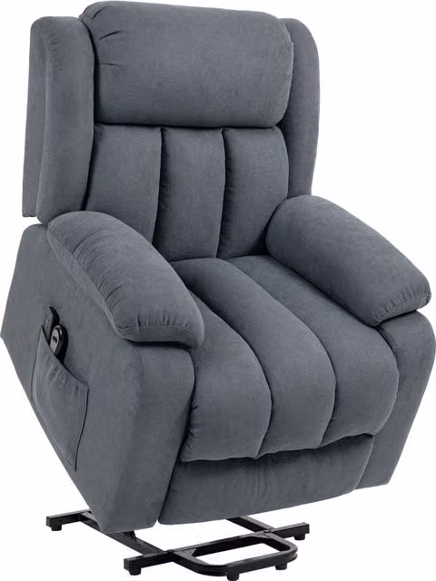 HOMCOM Power Lift Recliner Chair with Massage in Grey – 1
