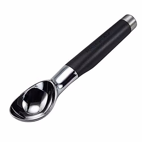KitchenAid Stainless Steel and Zinc Alloy Ice Cream Scoop, Black
