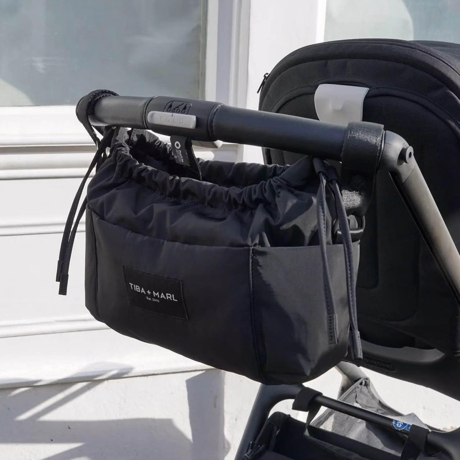 Tiba + Marl Mini Luna Drawstring Stroller Bag in Black, W/D/H: 30.0 x 23.0 x 12.0 cm – 4