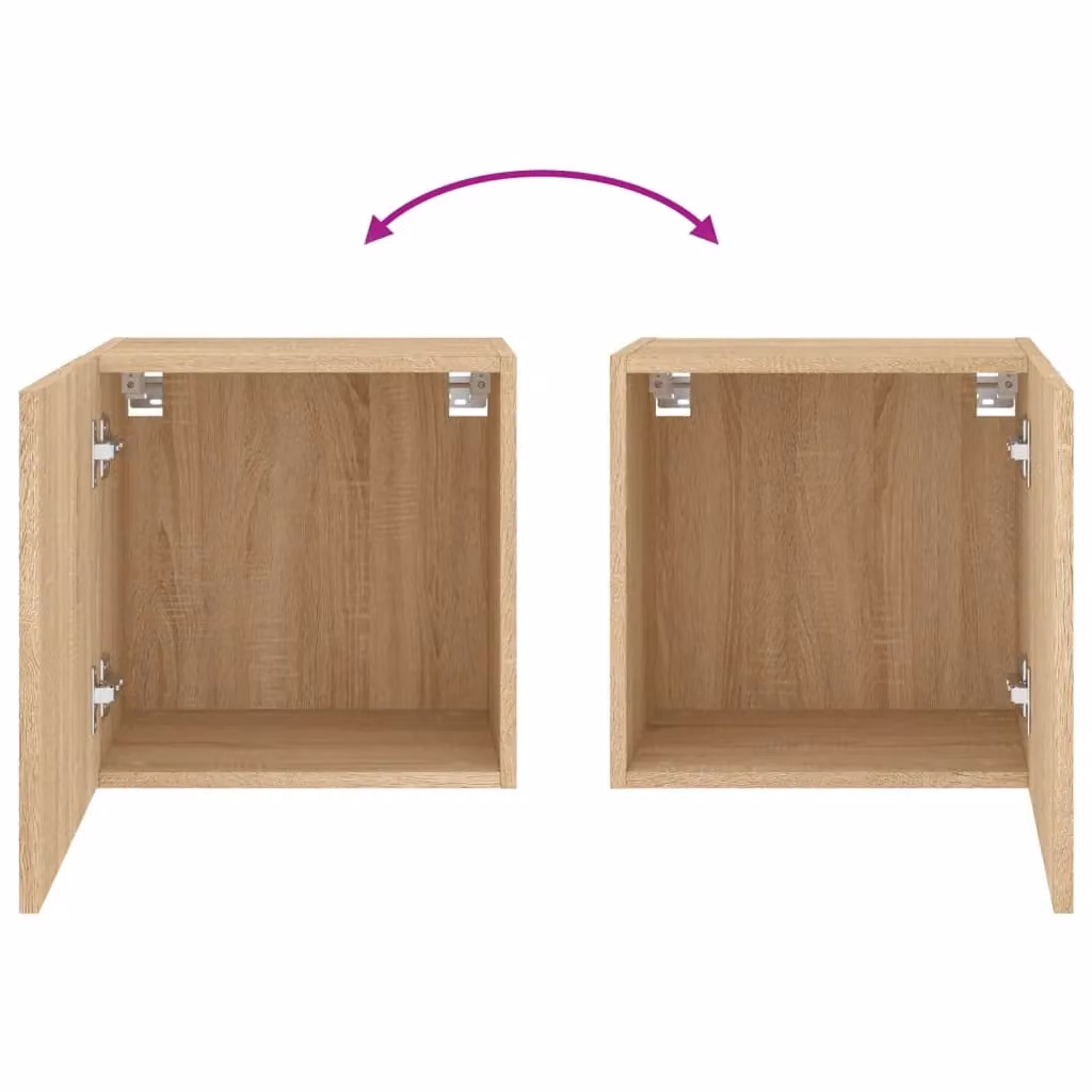 Berkfield Home Wall Mounted TV Cabinet in Brown Sonoma Oak, W/D/H: 40.5 x 30 x 40 cm – 3