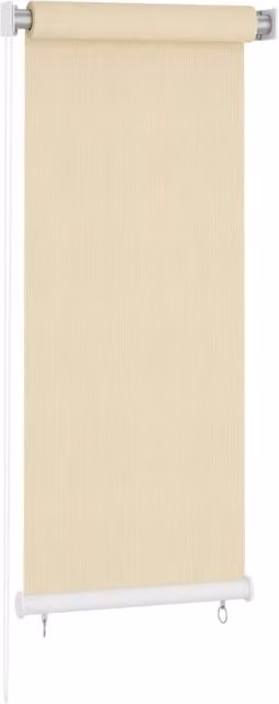 Berkfield Home Outdoor Roller Blind in Cream, W: 60 cm, H: 140 cm, HDPE