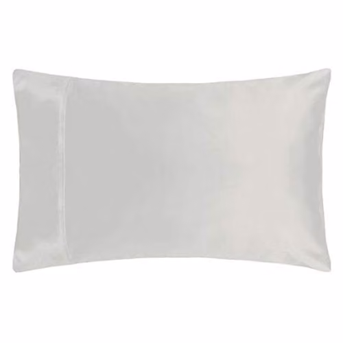 Belledorm Premium Blend 500 Thread Count Mako Satin Housewife Pillowcase Pair in Grey – 1