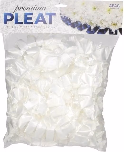 KDMD Premium Snow White Pleat Ribbon, Width: 5 cm, Length: 30 m