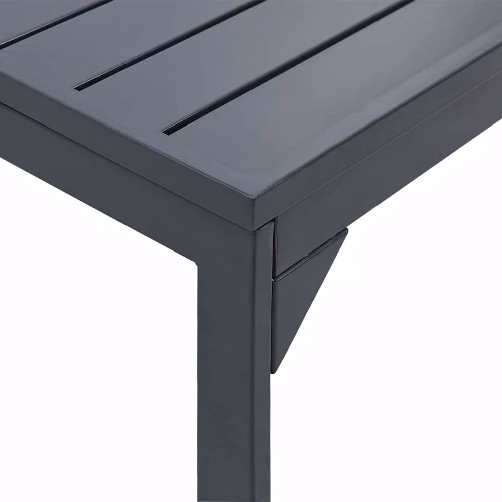 Berkfield Home Modern Extension Tables, 2 Pack, Anthracite Grey Steel, W/D/H: 210 x 90 x 73 cm – 6