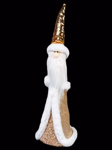 Shatchi Gold and White Santa Claus Christmas Tabletop Figurine, Height: 58 cm – 2