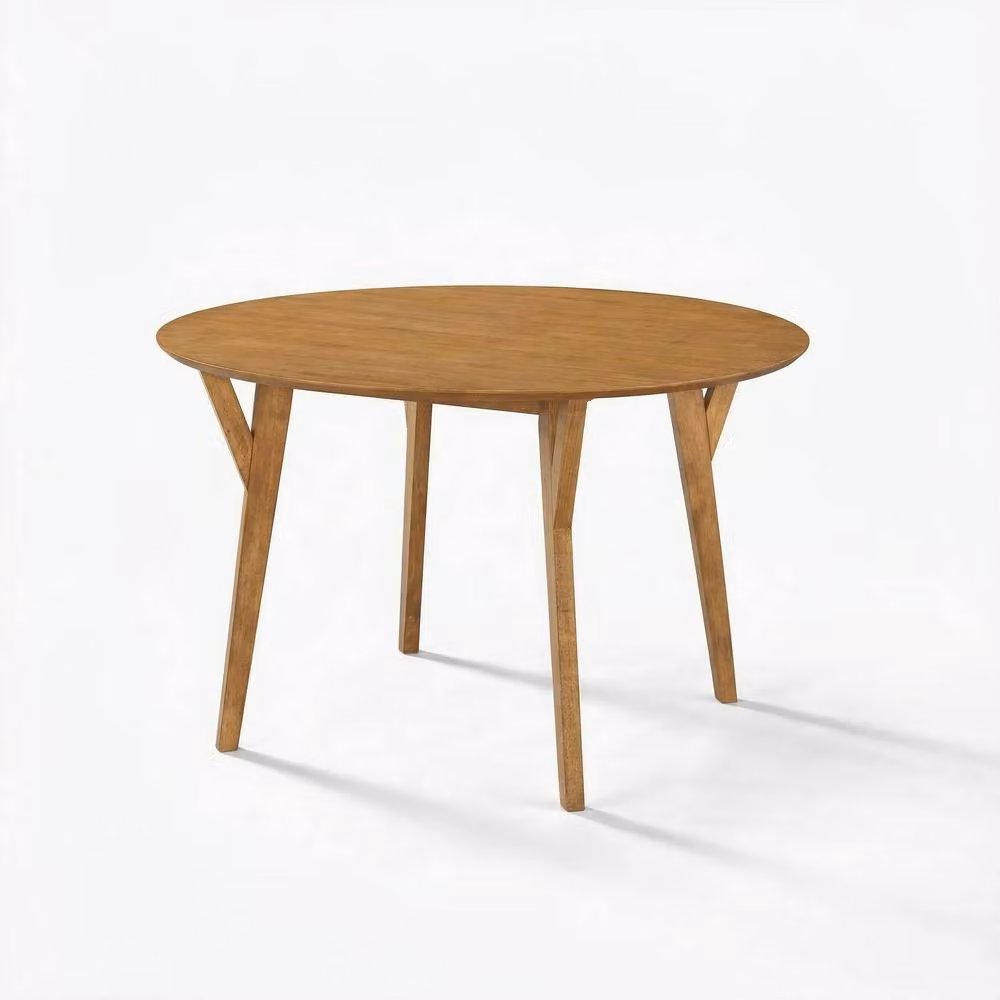 FurnitureboxUK Lynton Round Walnut Effect Wood 4-6 Seater Dining Table in Brown – 2
