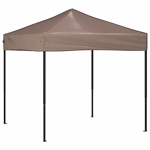 vidaXL Folding Party Tent in Beige and Grey, W: 200 cm, D: 200 cm, H: 235 cm – 1