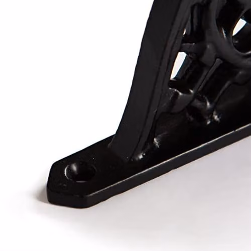Hammer and Tongs Honeycomb Iron Wall Mounted Shelf Brackets, Pack of 2, Matt Black – 2