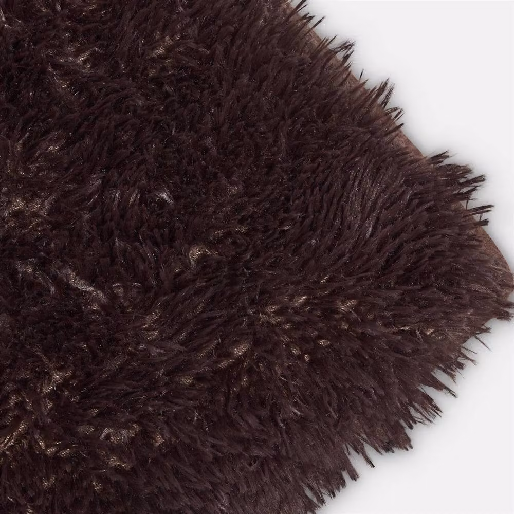 OHS Soft Fluffy Faux Fur Anti-Slip Area Rug in Brown, W/D/H: 170 x 120 x 4 cm – 4