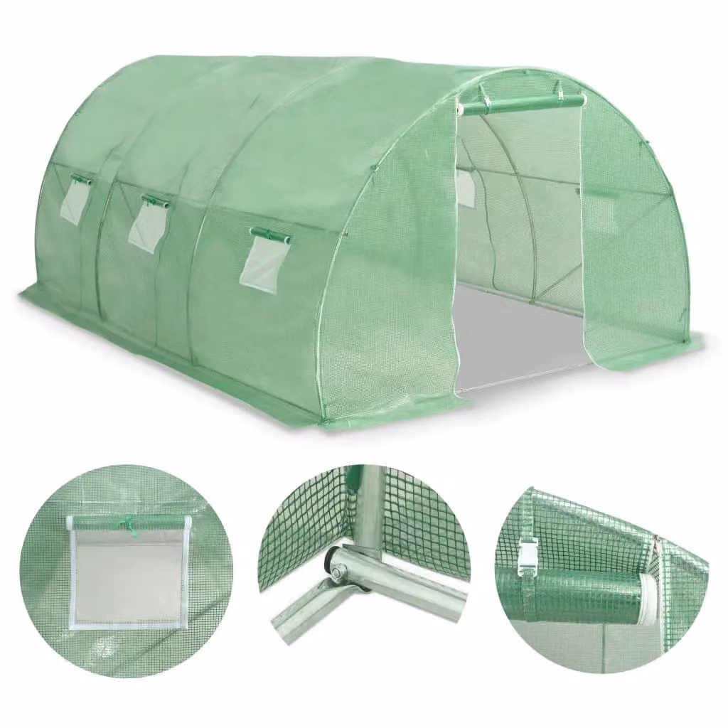 Berkfield Home Green Freestanding Greenhouse with W: 450 cm, D: 300 cm, H: 200 cm – 2