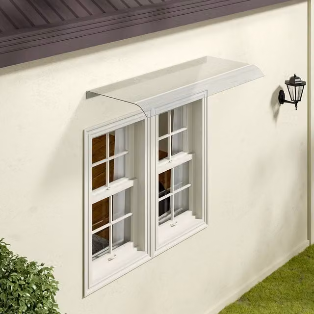 Lifeideas Transparent Outdoor Awning in White