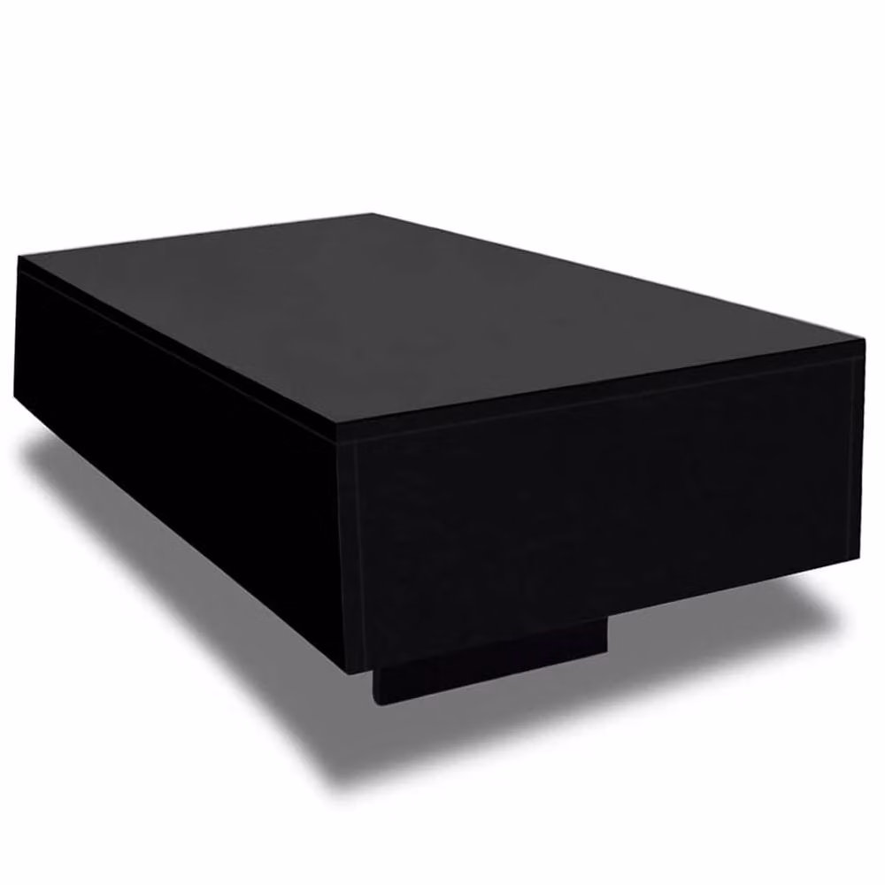 Berkfield Home Elegant Rectangular Coffee Table in High Gloss Black – 3