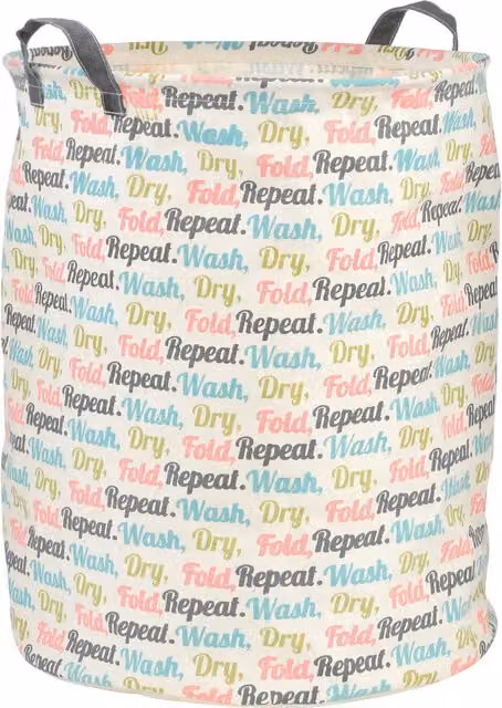 Orsina Multicolour Fabric Repeat Laundry Bag with Handles