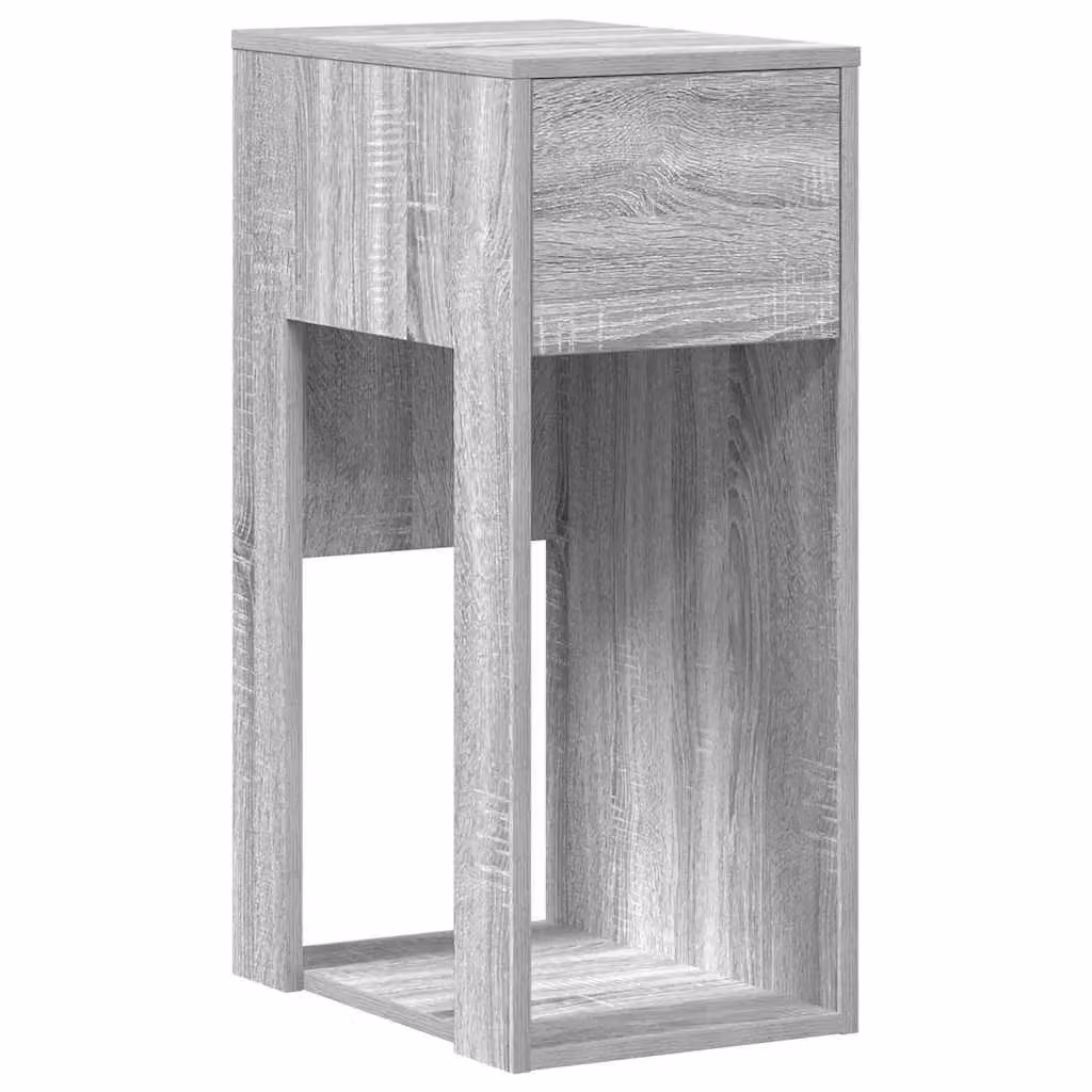 Berkfield Home Computer Tower Stand with Drawer in Grey Sonoma, W/D/H: 30 x 44 x 74 cm – 2