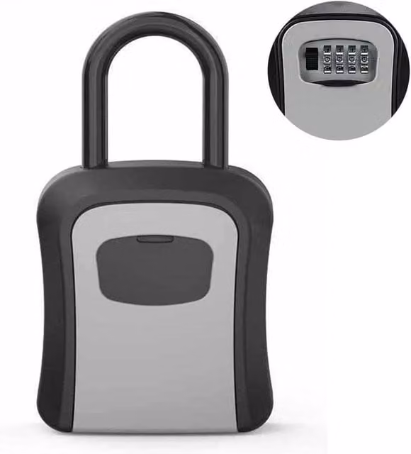 Kelvenix Grey Outdoor High Security Wall Hanging Combination Key Safe Box Steel – 1