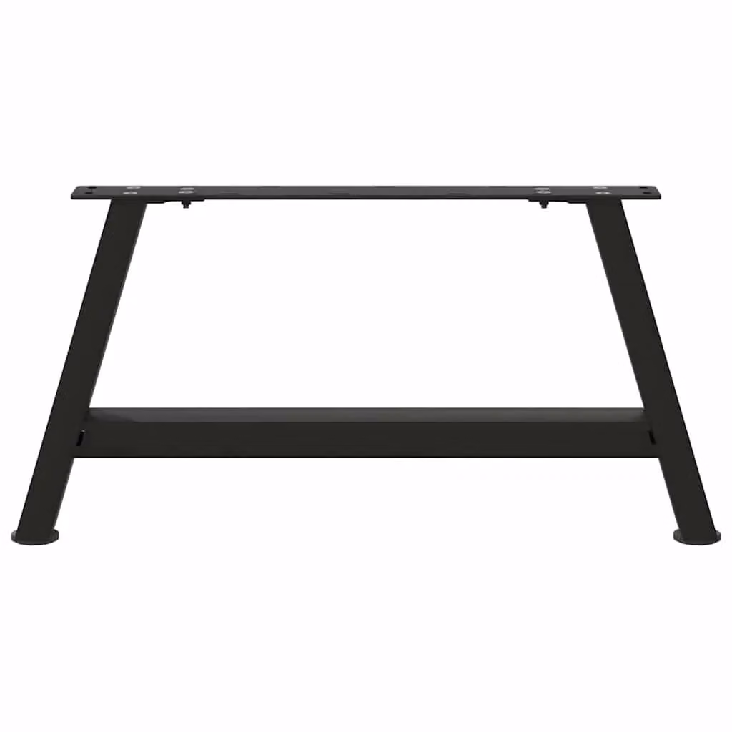 Berkfield Home A-Shaped Coffee Table Legs, 2 Piece Set, Black Matt Steel, H: 60 cm, W: 31 cm – 4
