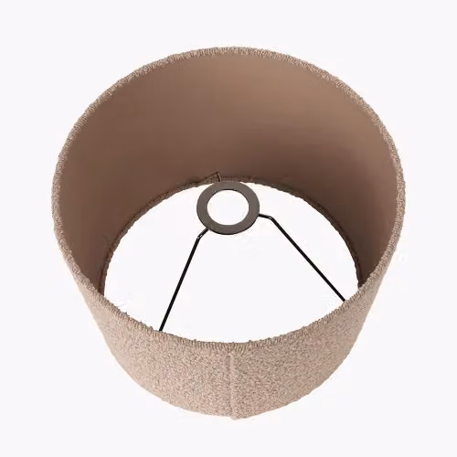 Ruma Taupe Boucle Tapered Fabric Lampshade in Beige/Sand, Diameter: 45.72 cm – 2