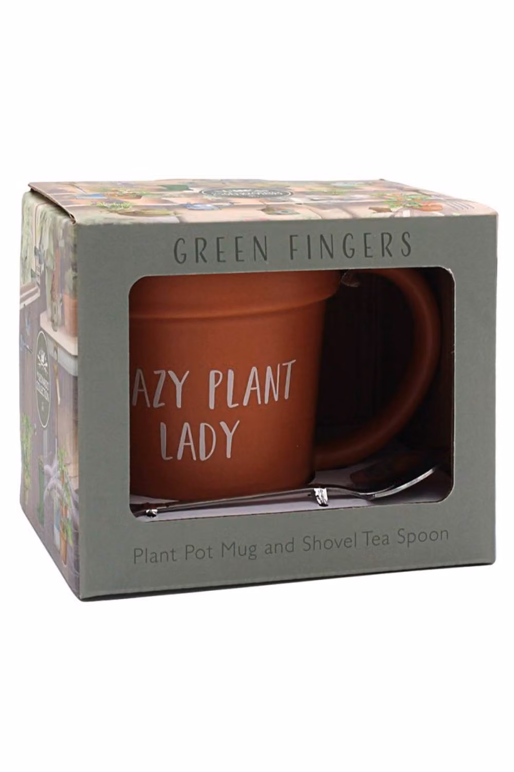 KDMD Green Crazy Plant Lady Ceramic Mug and Spoon in Terracotta – 2