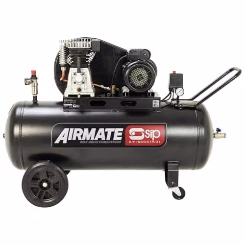 SIP Airmate Belt Drive Air Compressor, 150L, 2.2kW, 230V, Black – 1