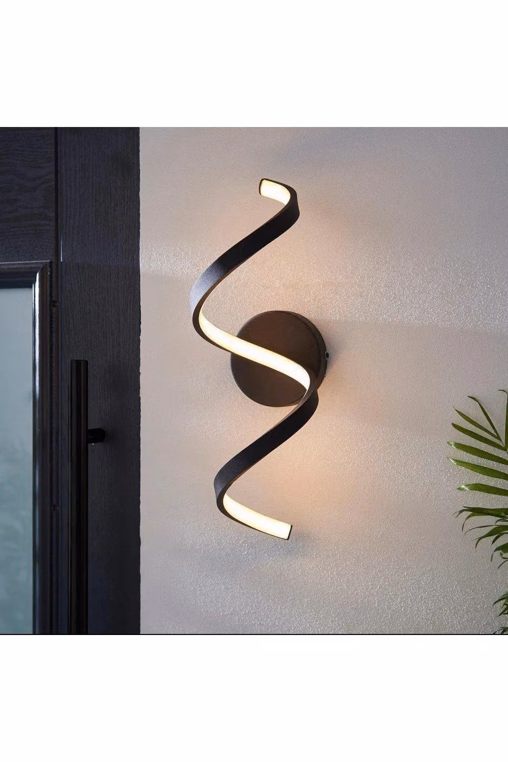 Netlighting Astral Modern Integrated LED Bathroom Wall Light in Textured Black with Warm White Light, IP44 – 3