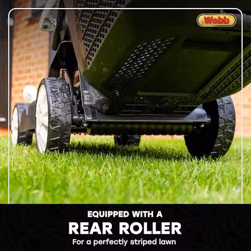 Webb Supreme WEER40RR Electric Rotary Lawnmower with Rear Roller, 1800W Motor, 40cm Cutting Width and 45L Collection Bag – 7