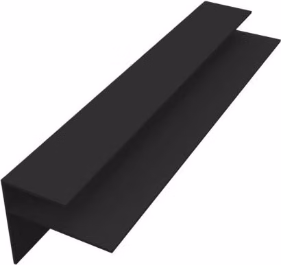Freefoam Black Smooth Soffit F Trim, 5m
