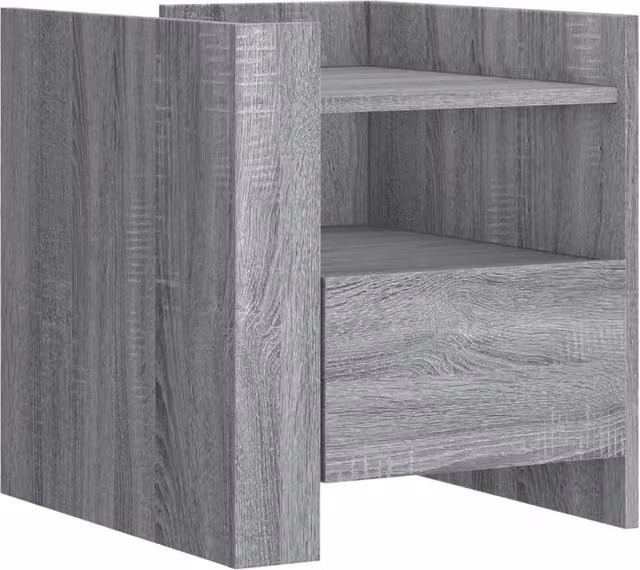Berkfield Home Grey Sonoma Bedside Cabinet in Engineered Wood W/D/H: 45 x 50 x 50 cm – 1
