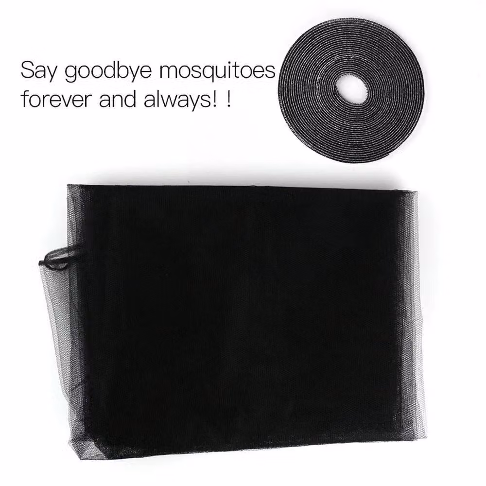 FLAVORA Black Insect Mesh Screen Netting for Window Doors W: 150 cm, H: 200 cm – 3
